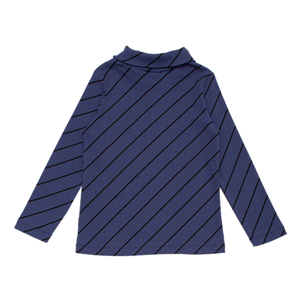 Boys & Girls Navy Stripes Cotton T-Shirt