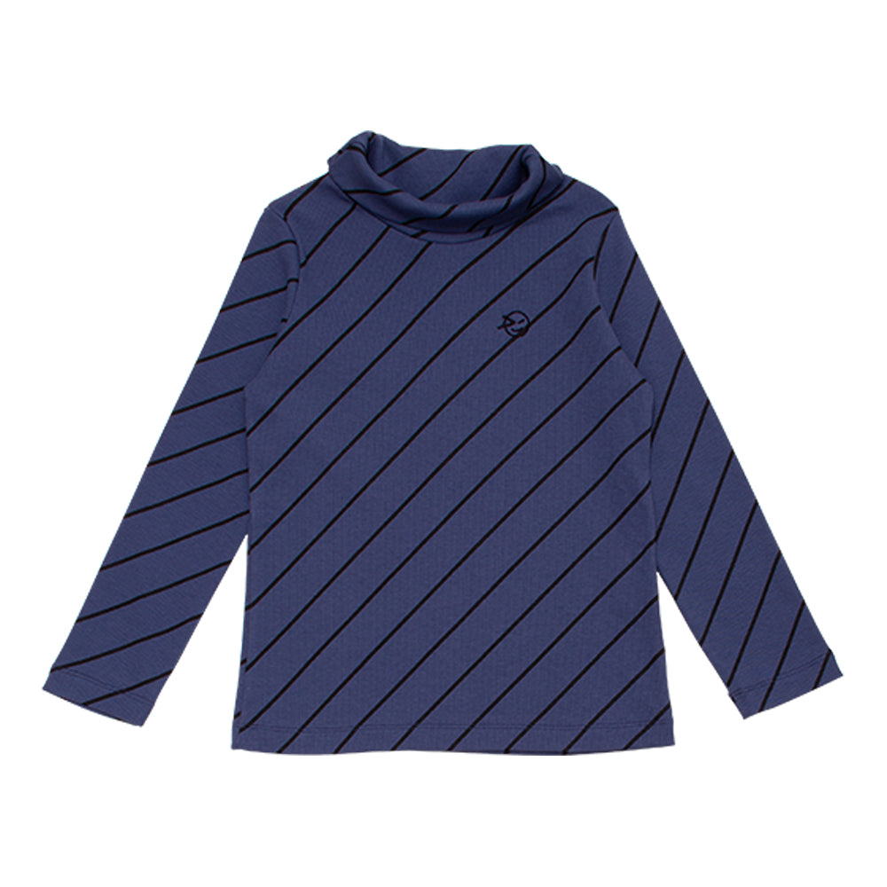 Boys & Girls Navy Stripes Cotton T-Shirt