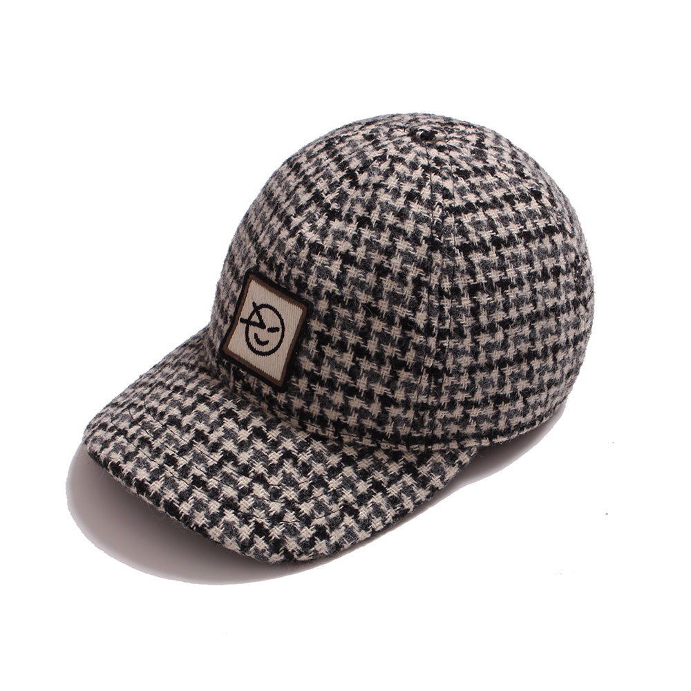 Boys & Girls Oatmeal Dogtooth Badge Cap