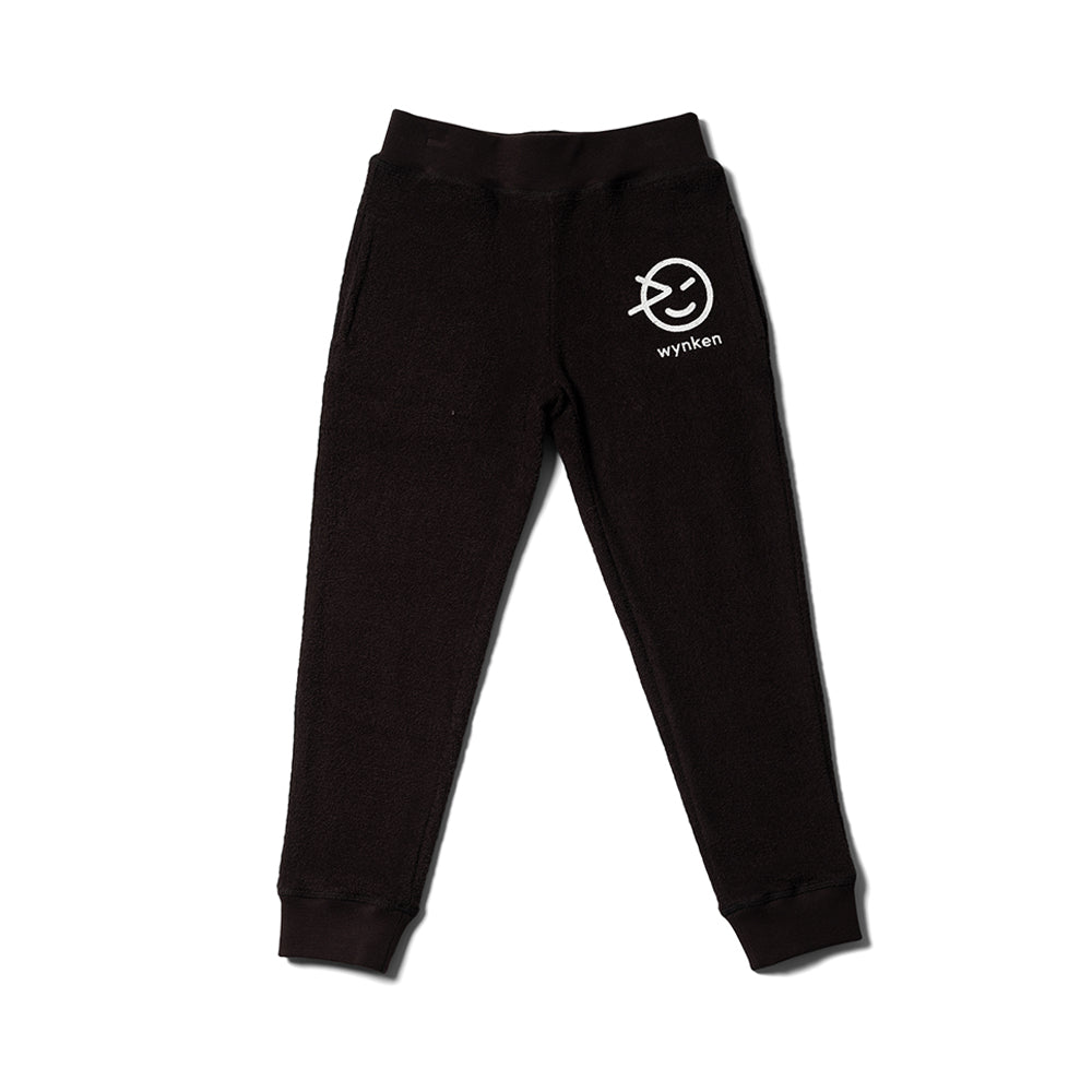 Boys & Girls Black Morden Terry Track Pants