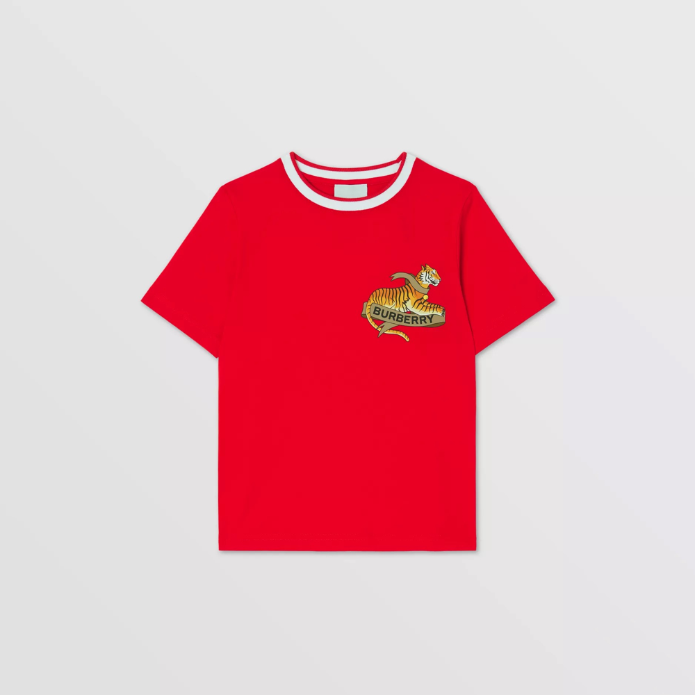 Boys & Girls Red Cotton T-Shirt