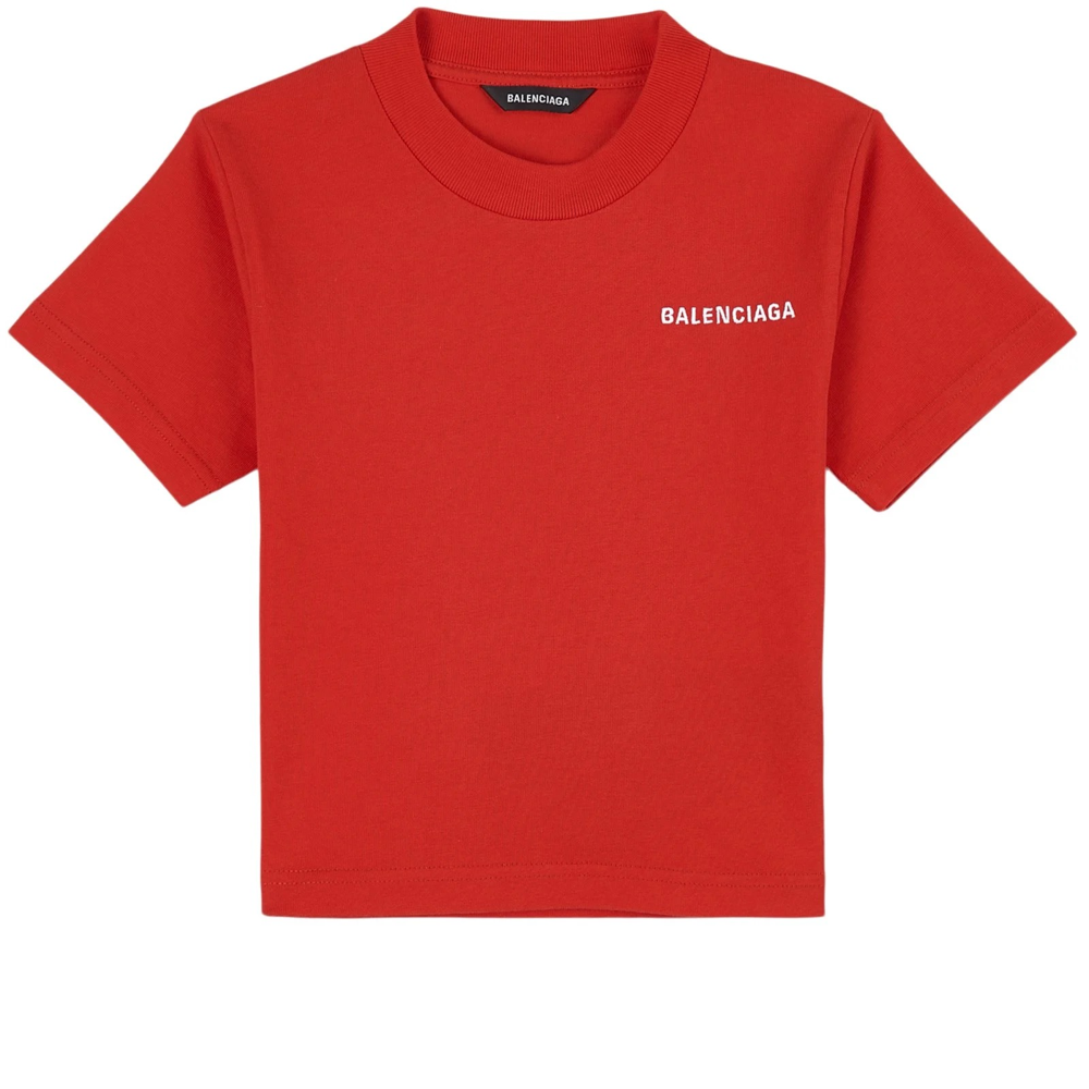 Boys & Girls Red Cotton T-Shirt