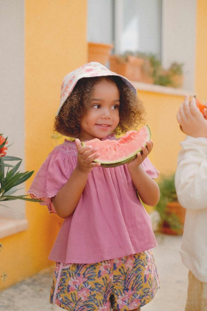 Baby Girls Pink Floral Hat