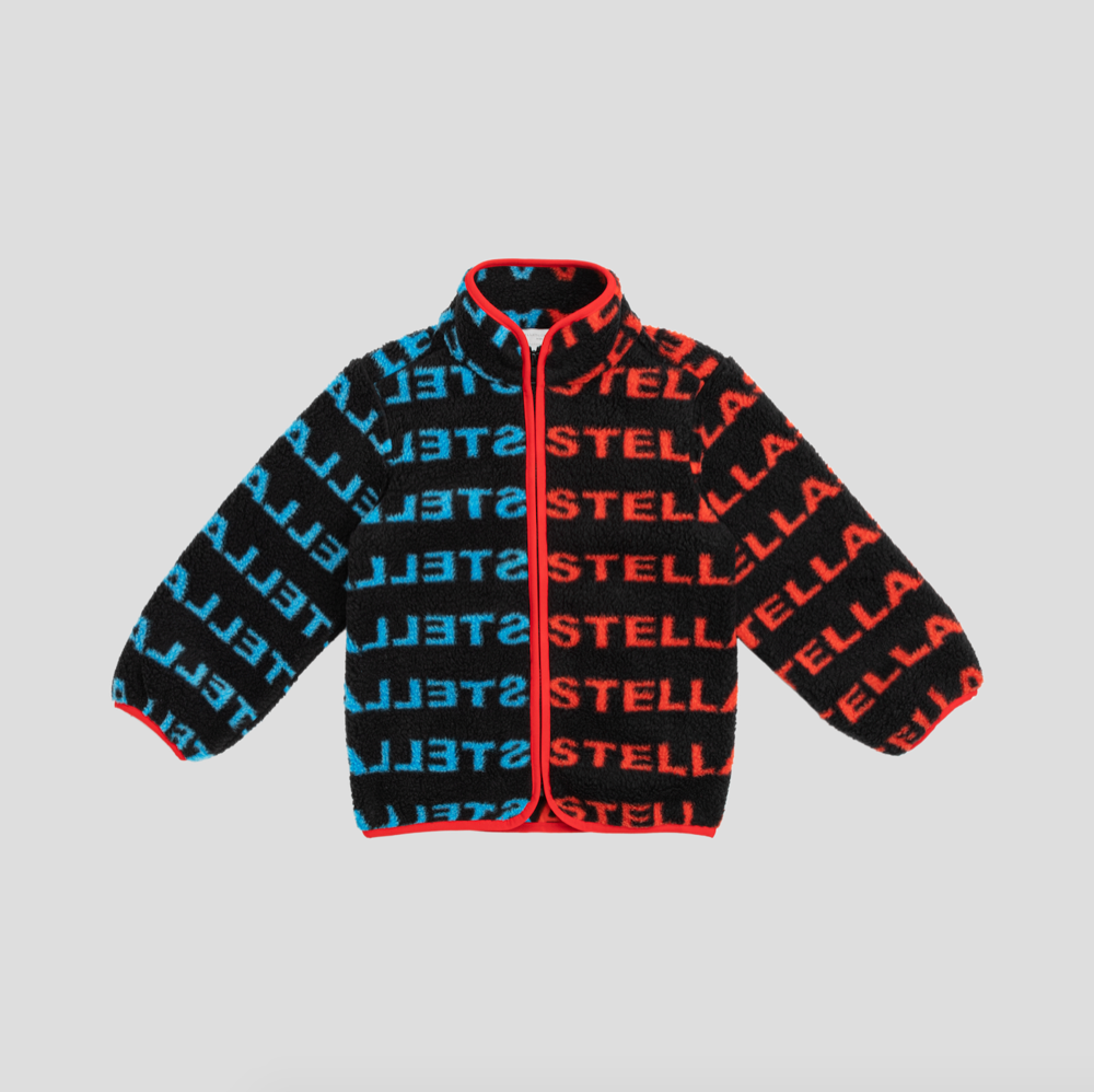 Boys Black Bicol Stella Logo Ski Cardigan