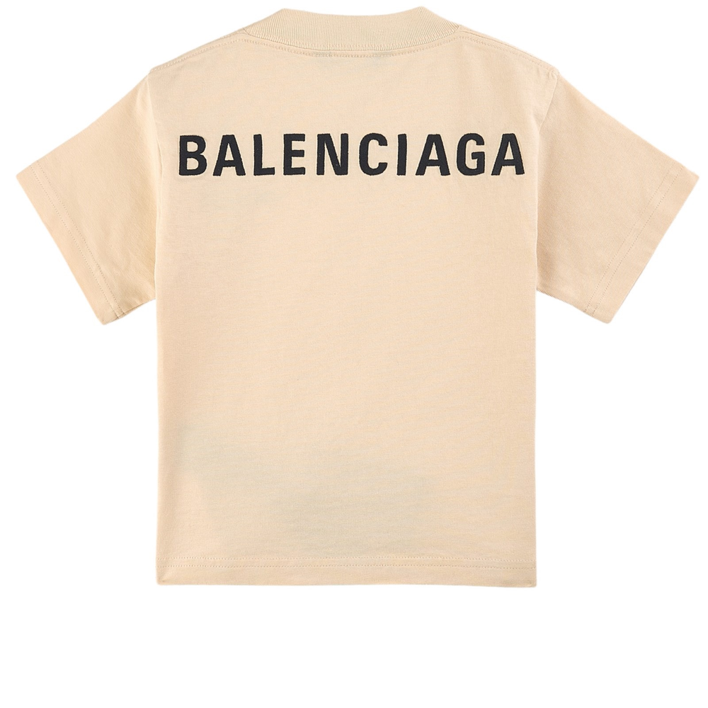 Boys & Girls Cream Cotton T-Shirt