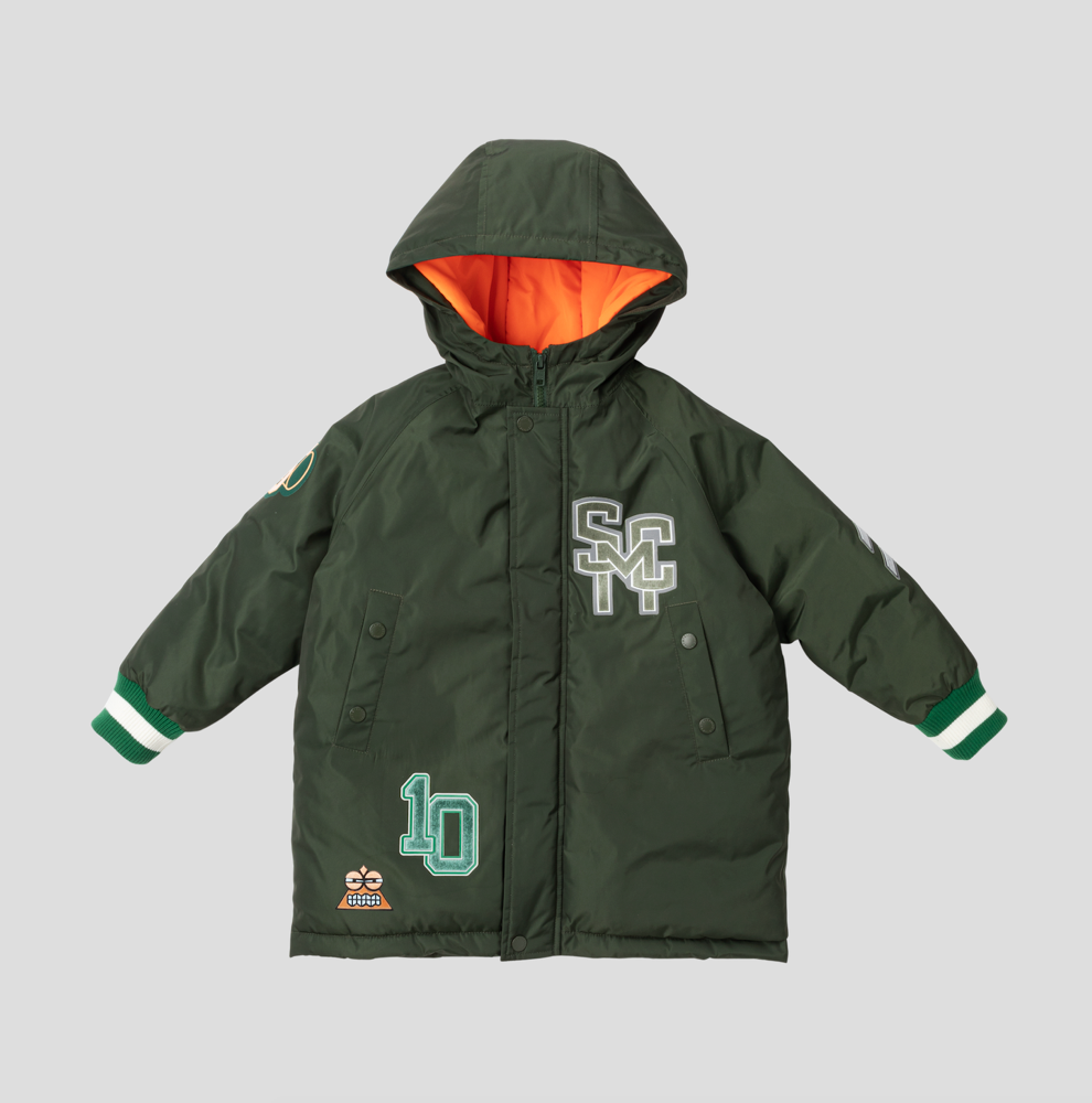 Boys Green Badges padded jacket