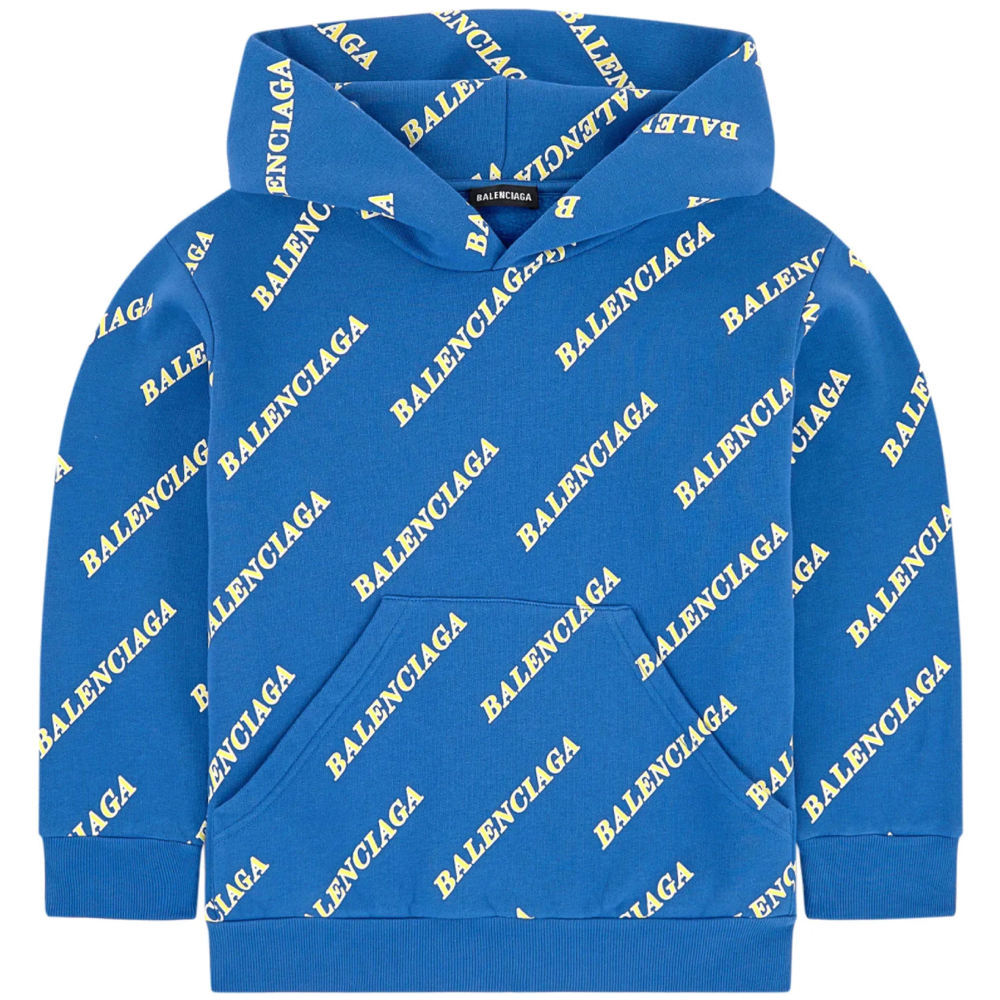 Boys & Girls Blue Logo Cotton Sweatshirt