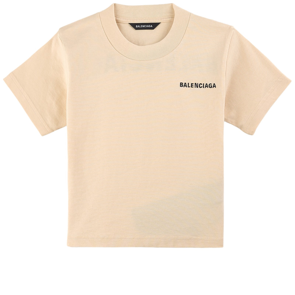 Boys & Girls Cream Cotton T-Shirt