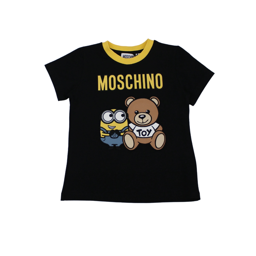 Boys & Girls Black Bear Cotton T-Shirts