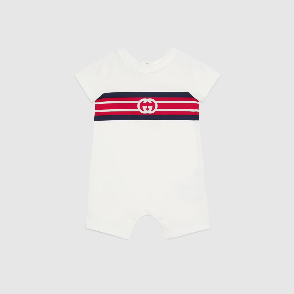 Baby Boys & Girls White Cotton Babysuit