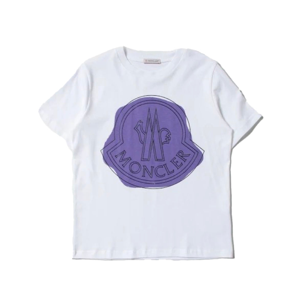 Boys & Girls White Cotton T-Shirt