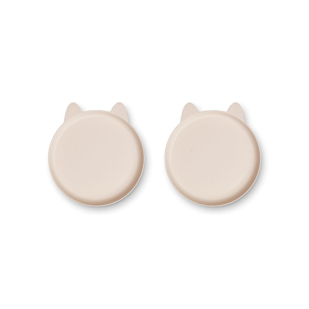 Boys & Girls Beige Rabbit Plates(2 Pack)