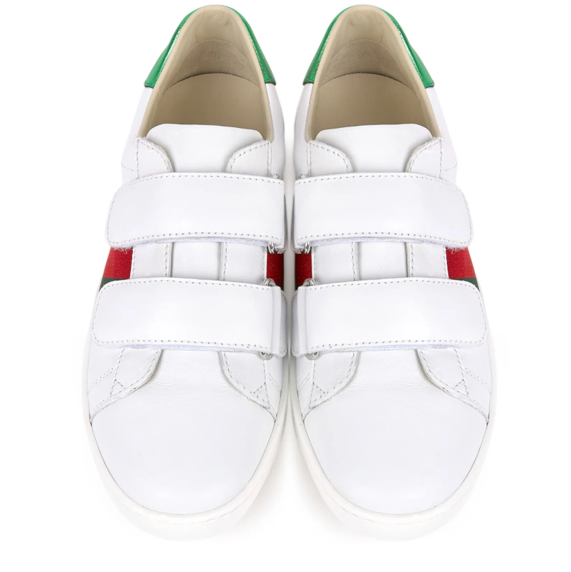 Boys & Girls White Calf Skin Sneakers