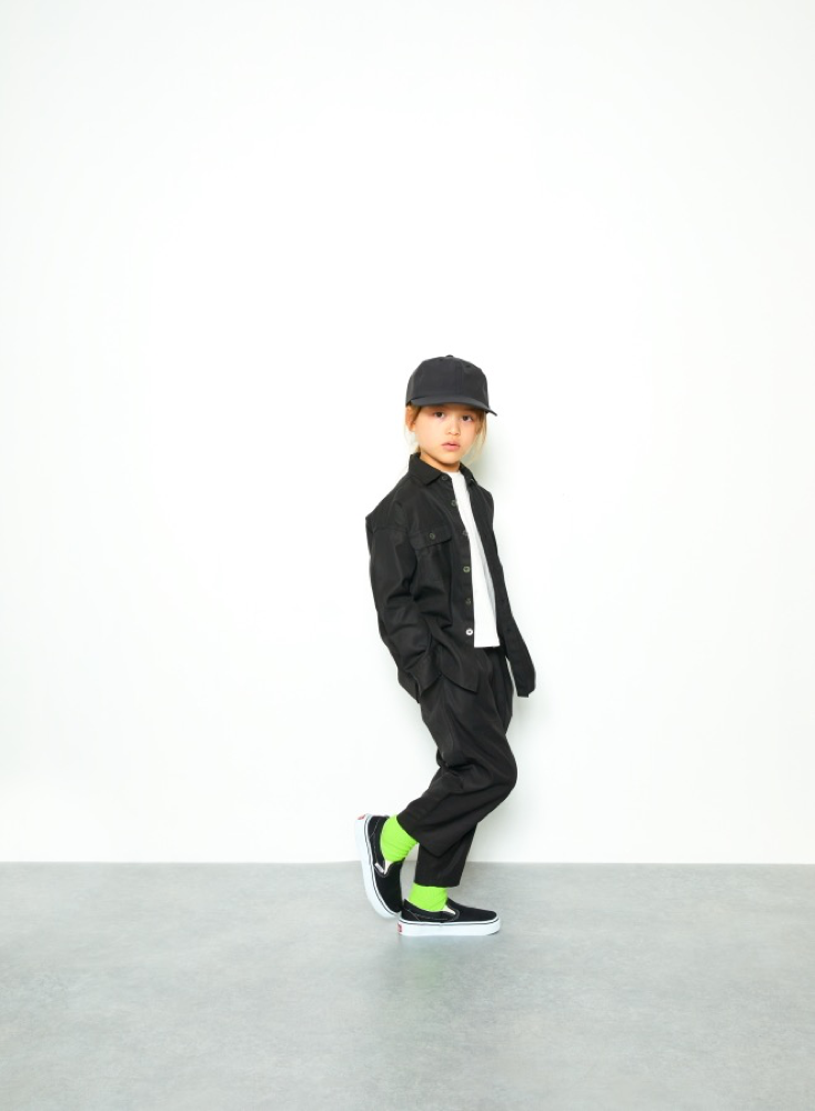 Boys & Girls Black Cotton Trousers