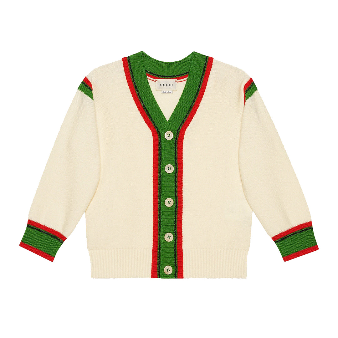 Boys & Girls Milk Wool Cardigan