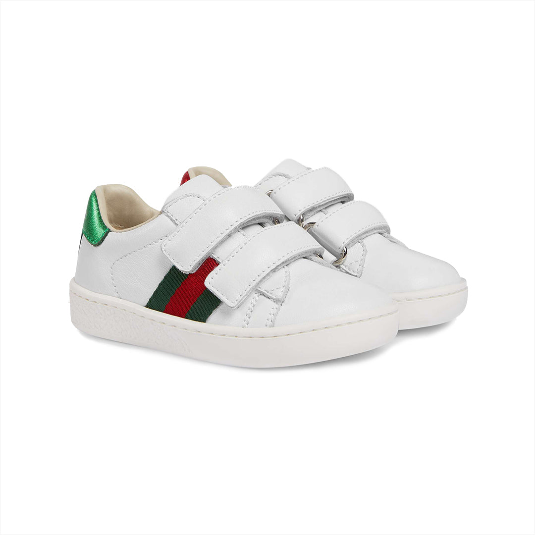 Baby Boys & Girls White Calf Skin Sneakers