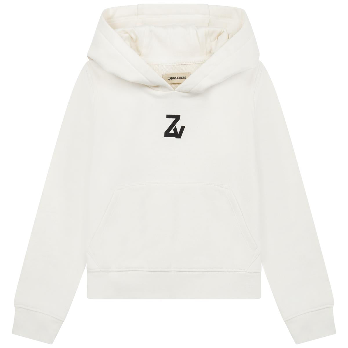 Boys & Girls White Hooded Sweatshirts