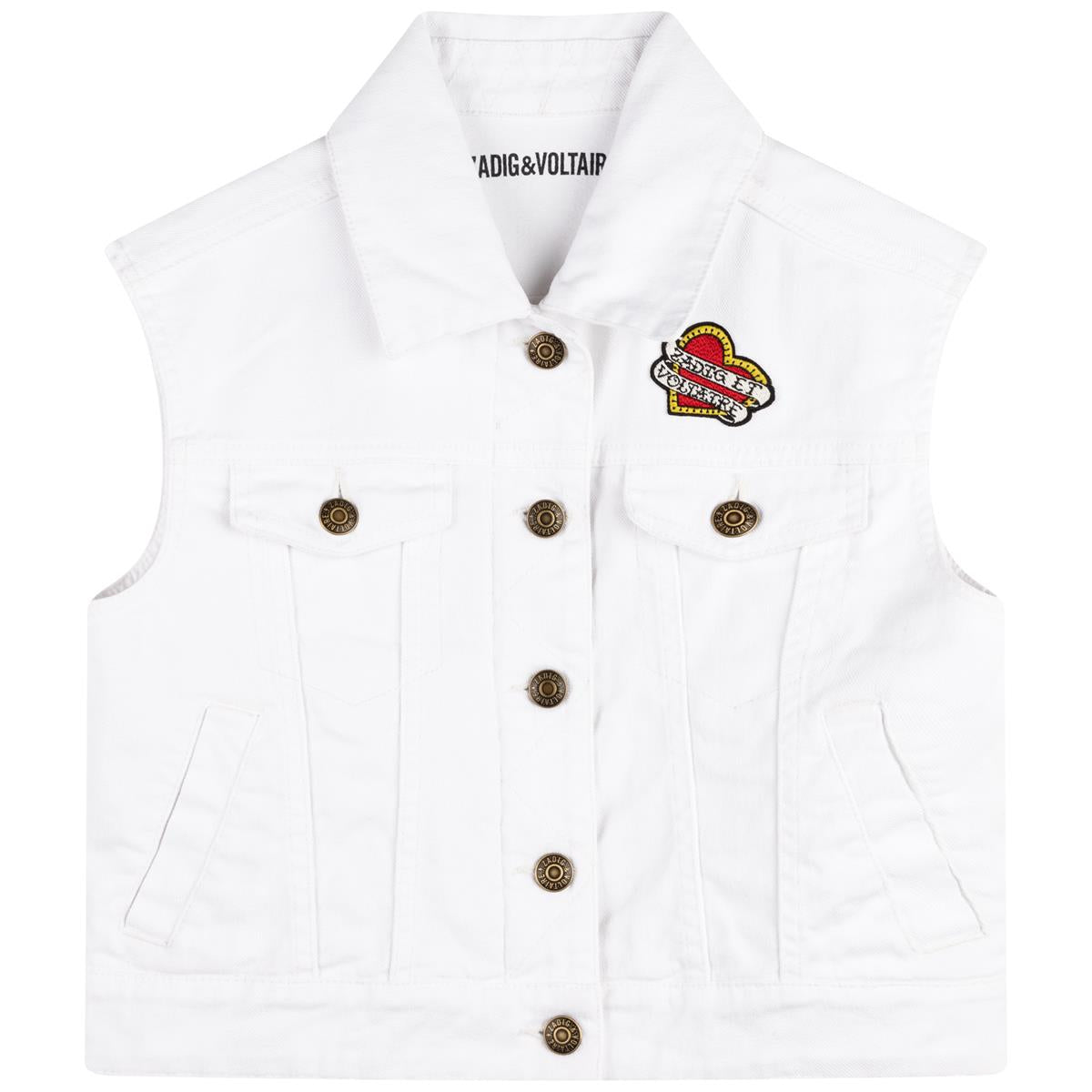 Boys & Girls White Vest