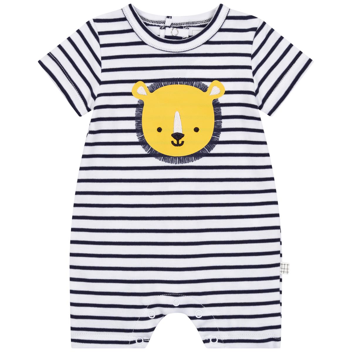 Baby Boys & Girls Black Stripe Babysuit