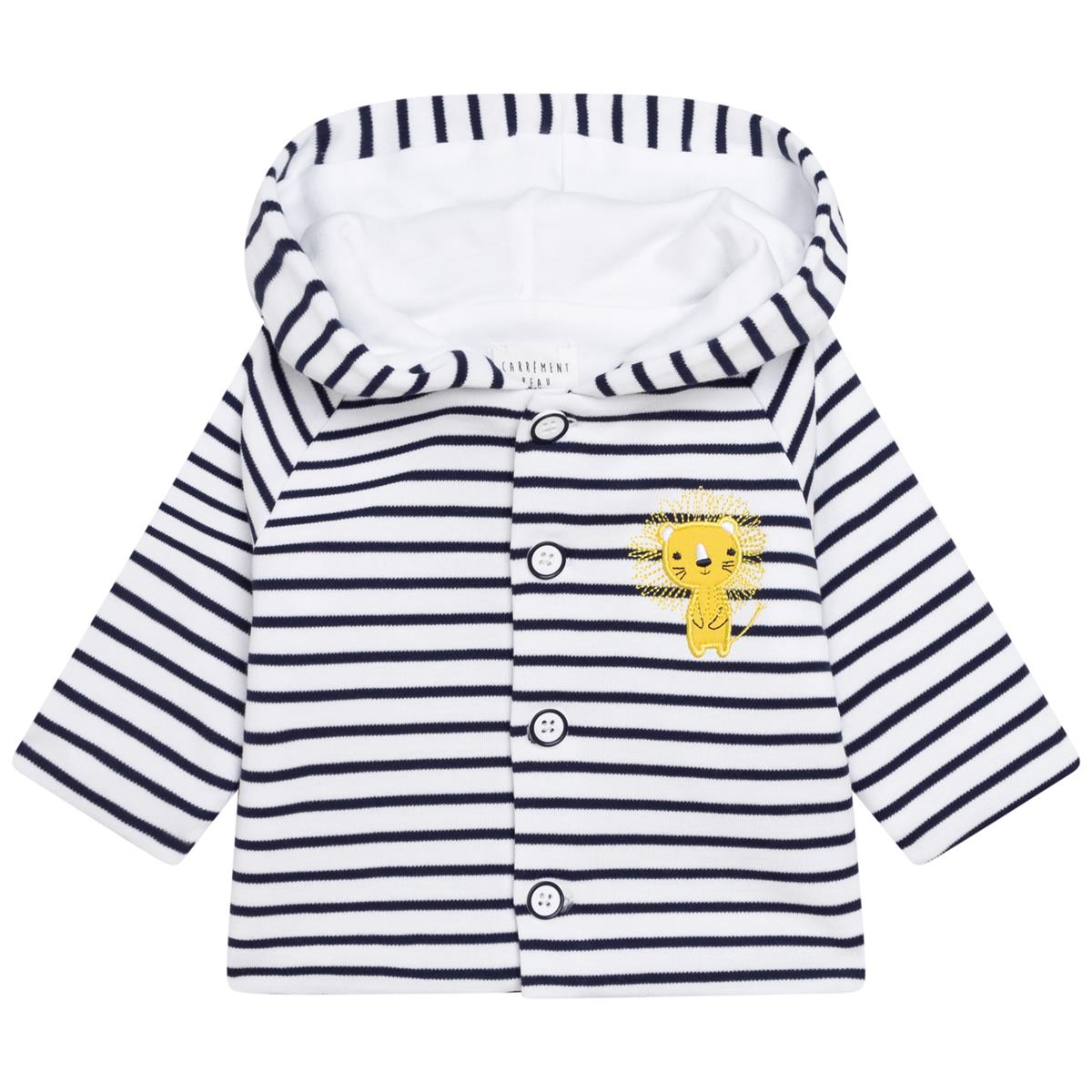 Baby Boys & Girls Black Stripe Coat