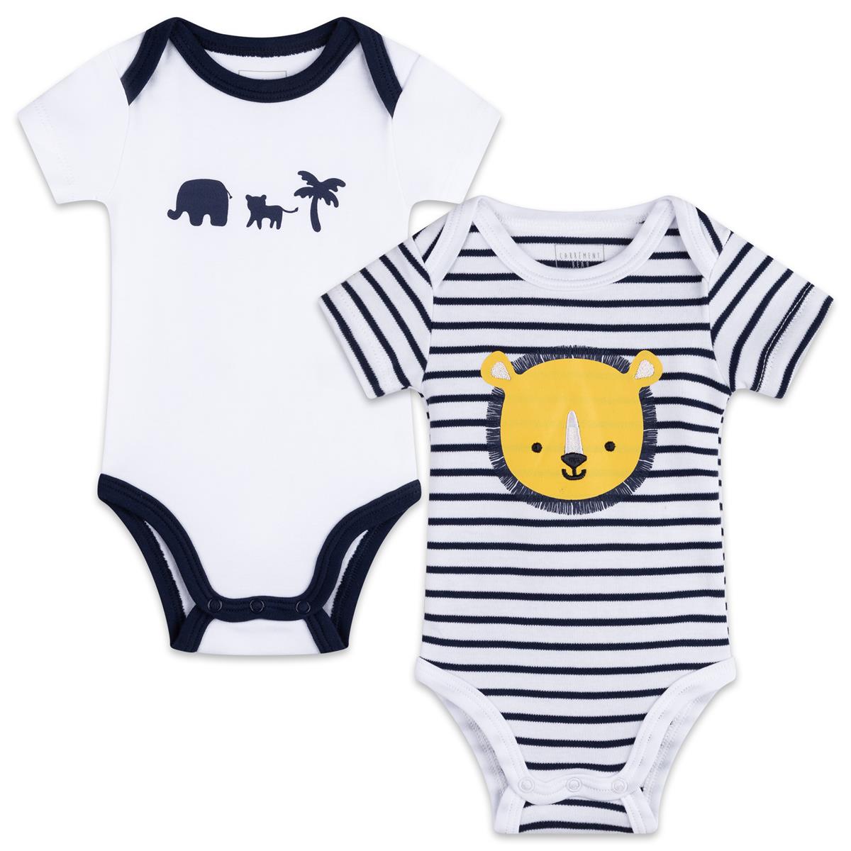 Baby Boys & Girls Multicolor Babysuit Set(2 Pack)