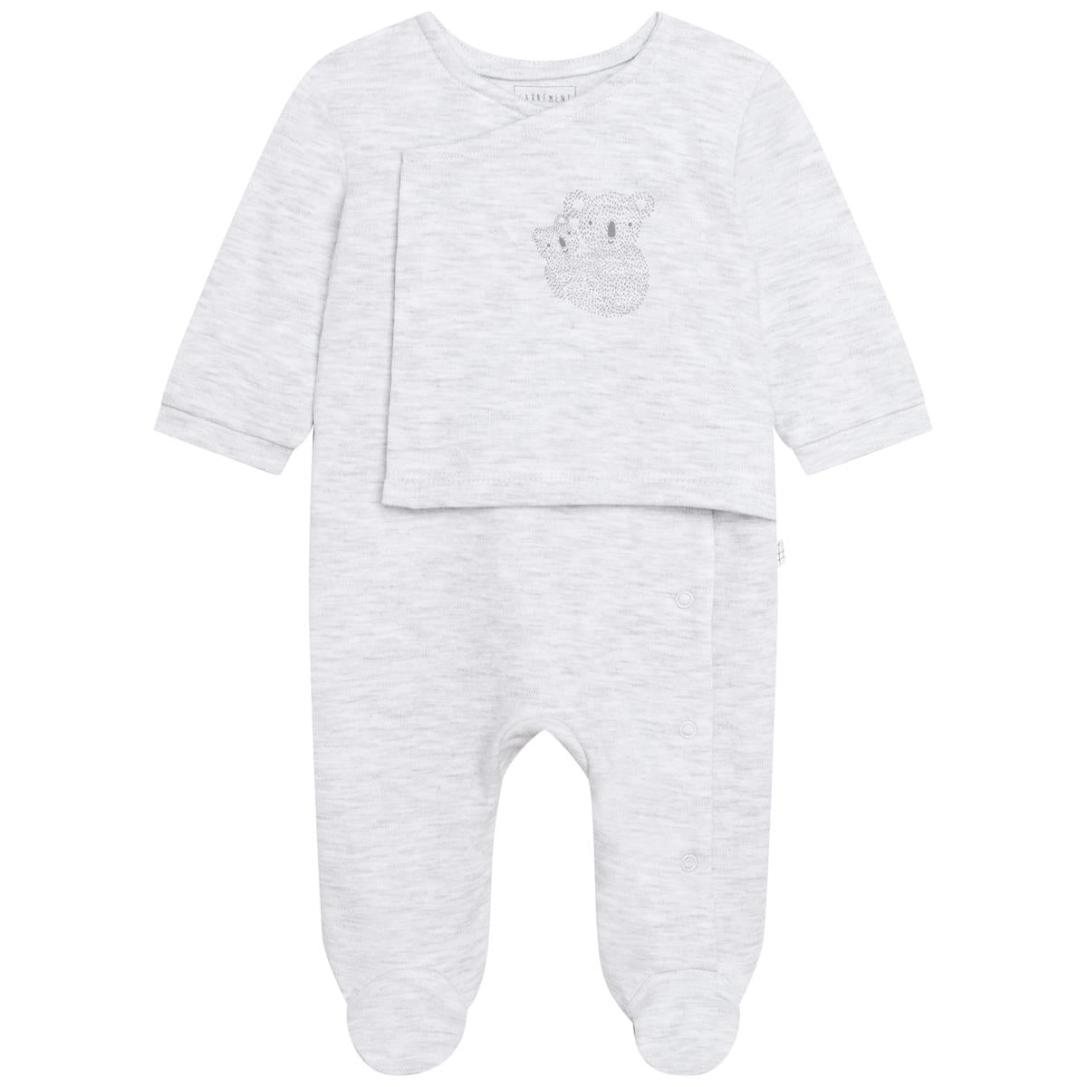 Baby Boys & Girls Grey Babysuit