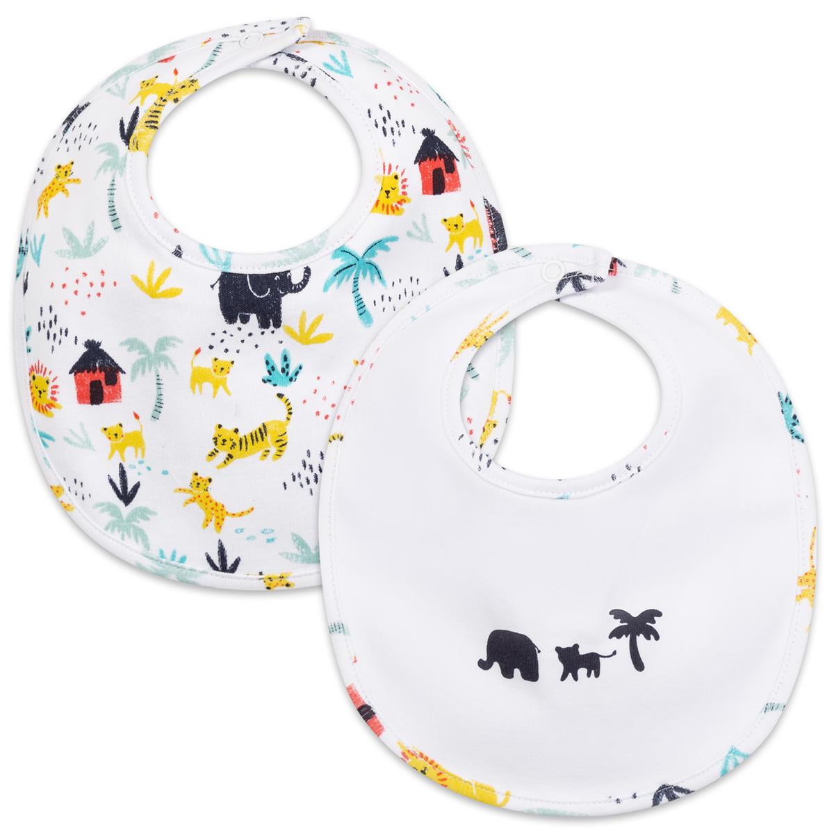 Baby Boys & Girls Multicolor Bib Set(2 Pack)