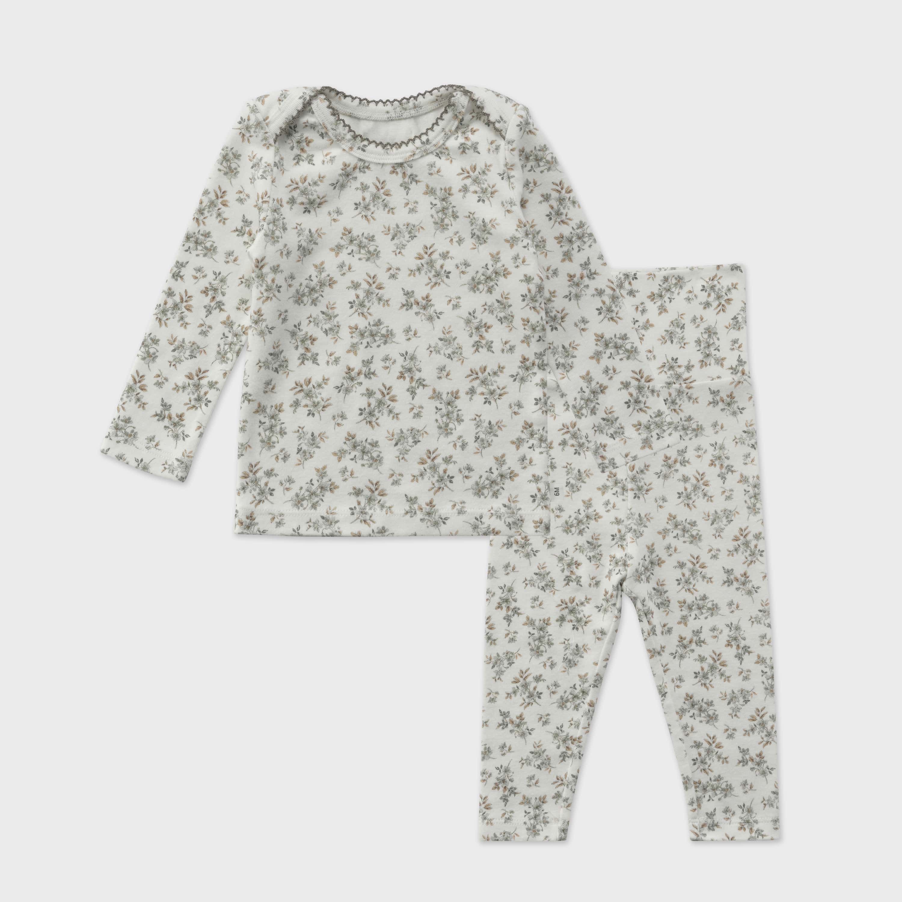 Baby Girls White Floral Cotton Set