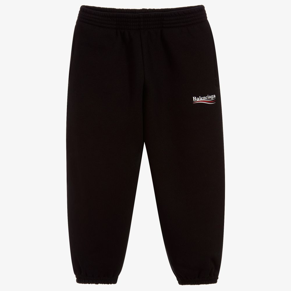 Boys & Girls Black Cotton Trousers