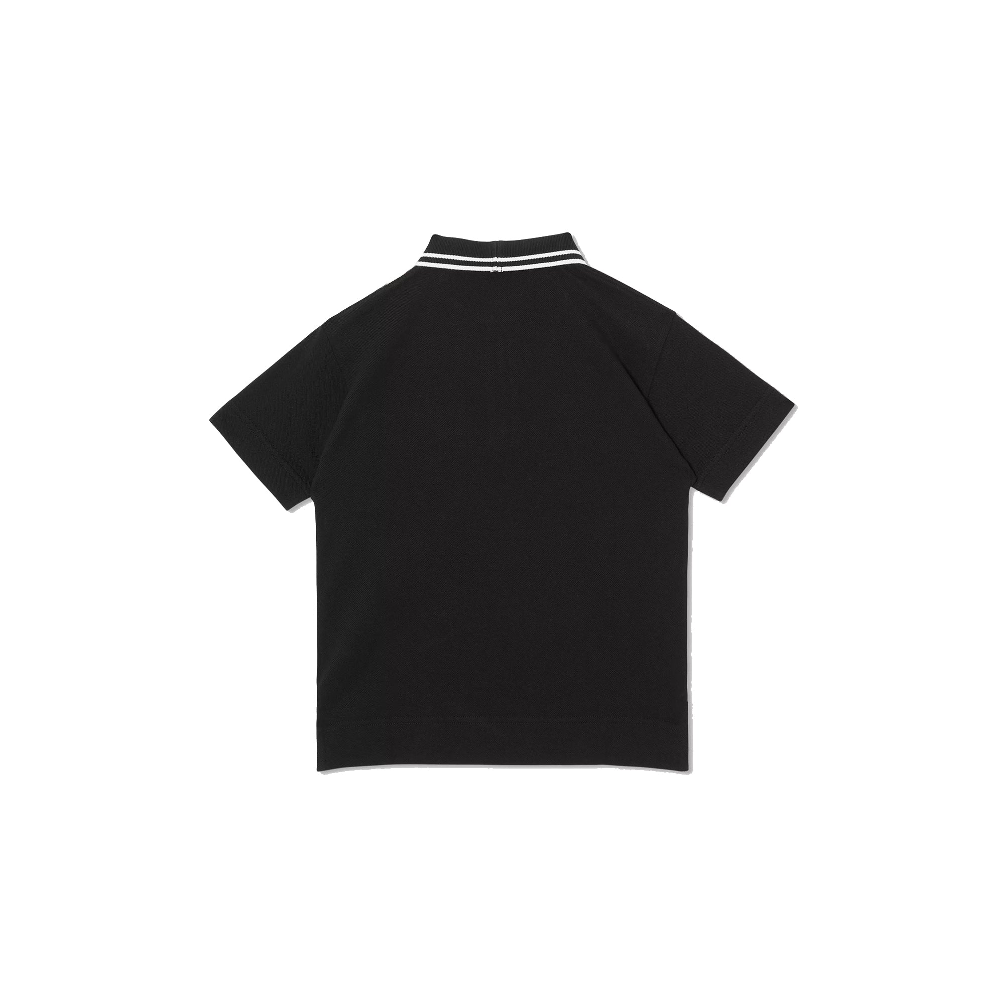 Boys Black Cotton Polo Shirt