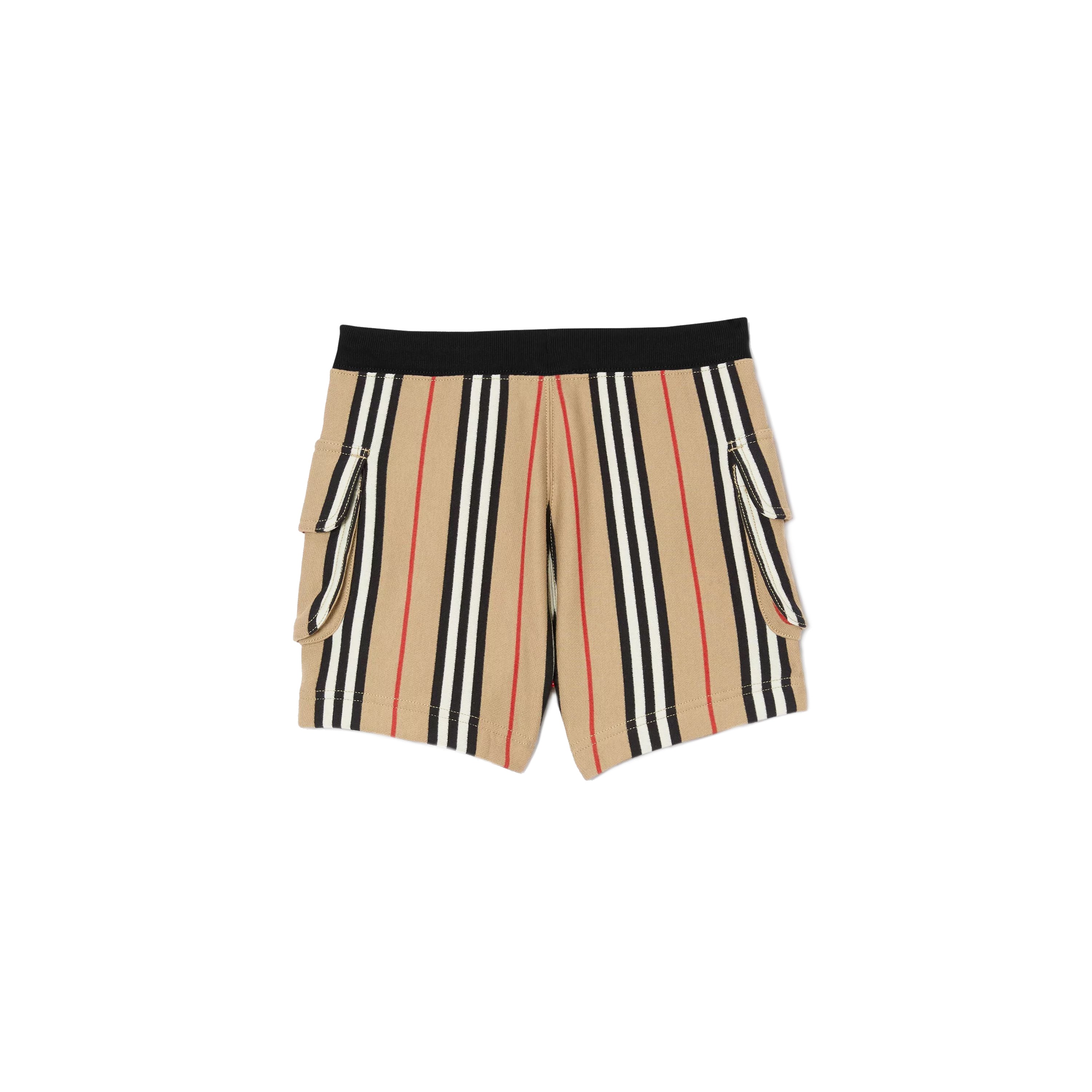 Boys & Girls Beige Stripe Cotton Shorts