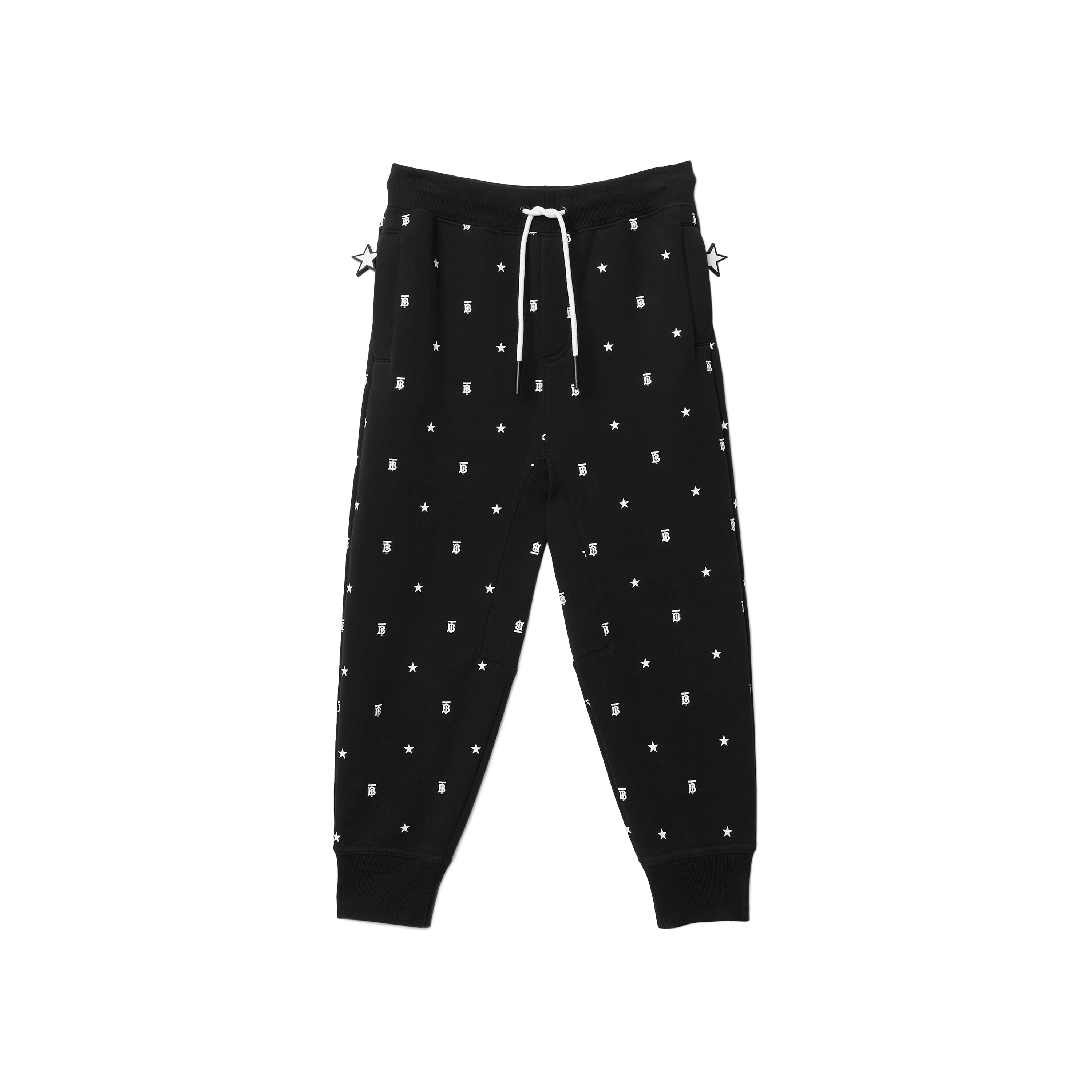 Boys Black Logo Cotton Trousers