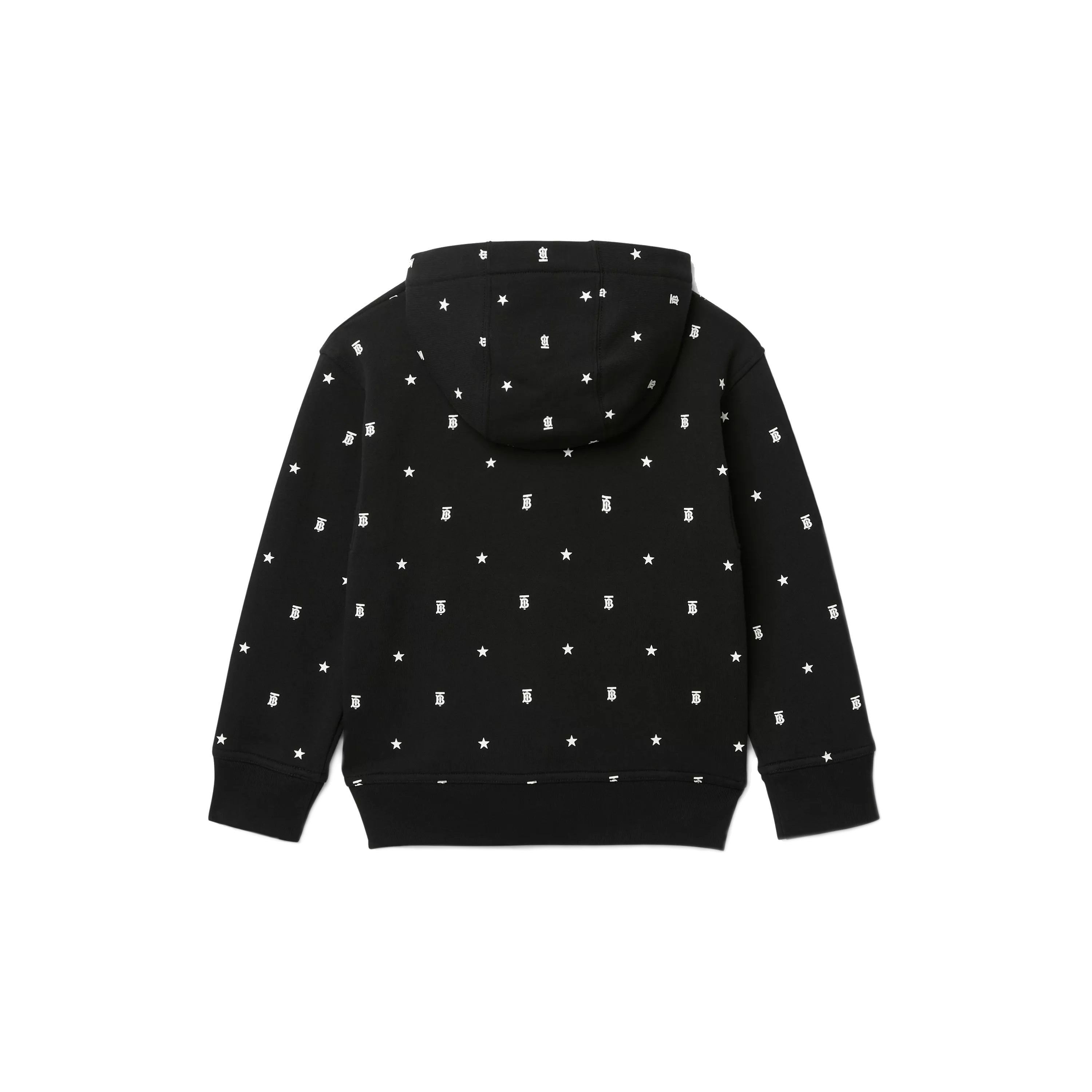 Boys Black Logo Hooded Zip-up Top