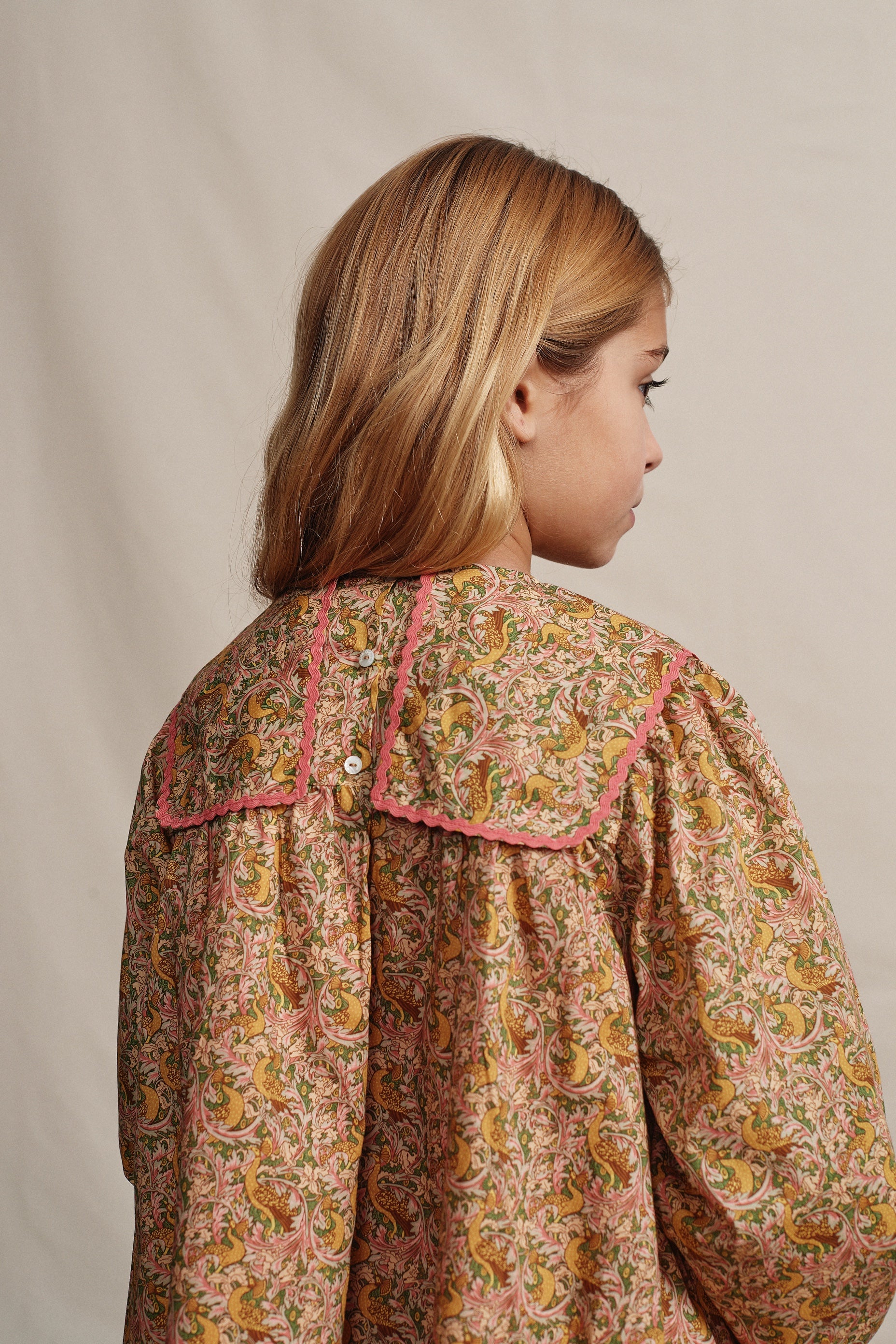 Girls Yellow Floral Cotton Dress