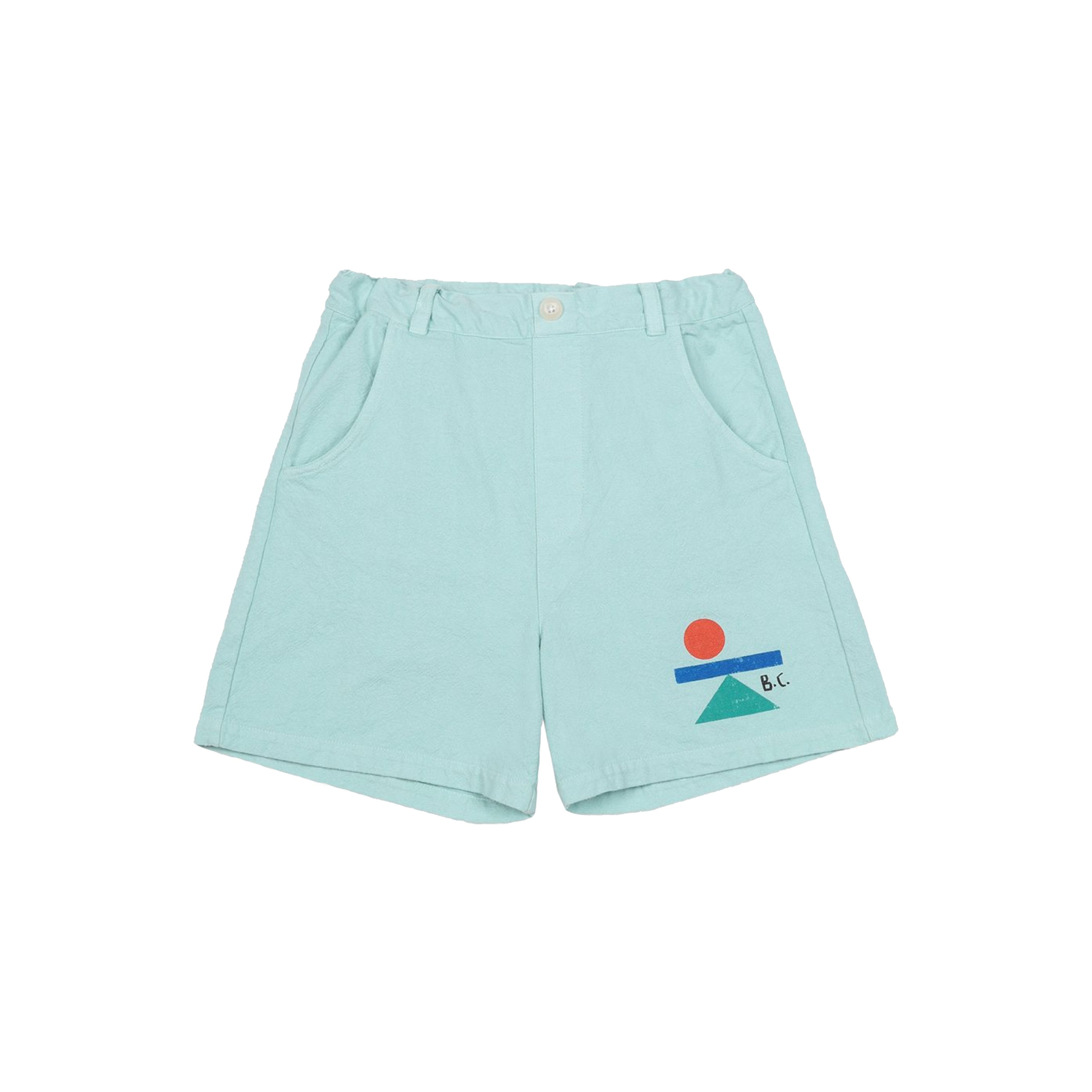 Girls Green Balance Cotton Shorts