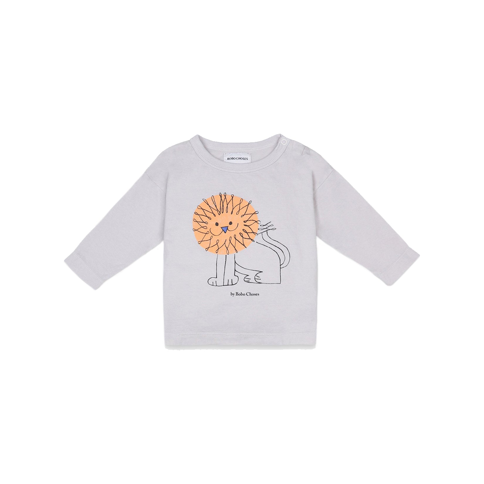 Baby Boys & Girls Grey Lion Cotton Top