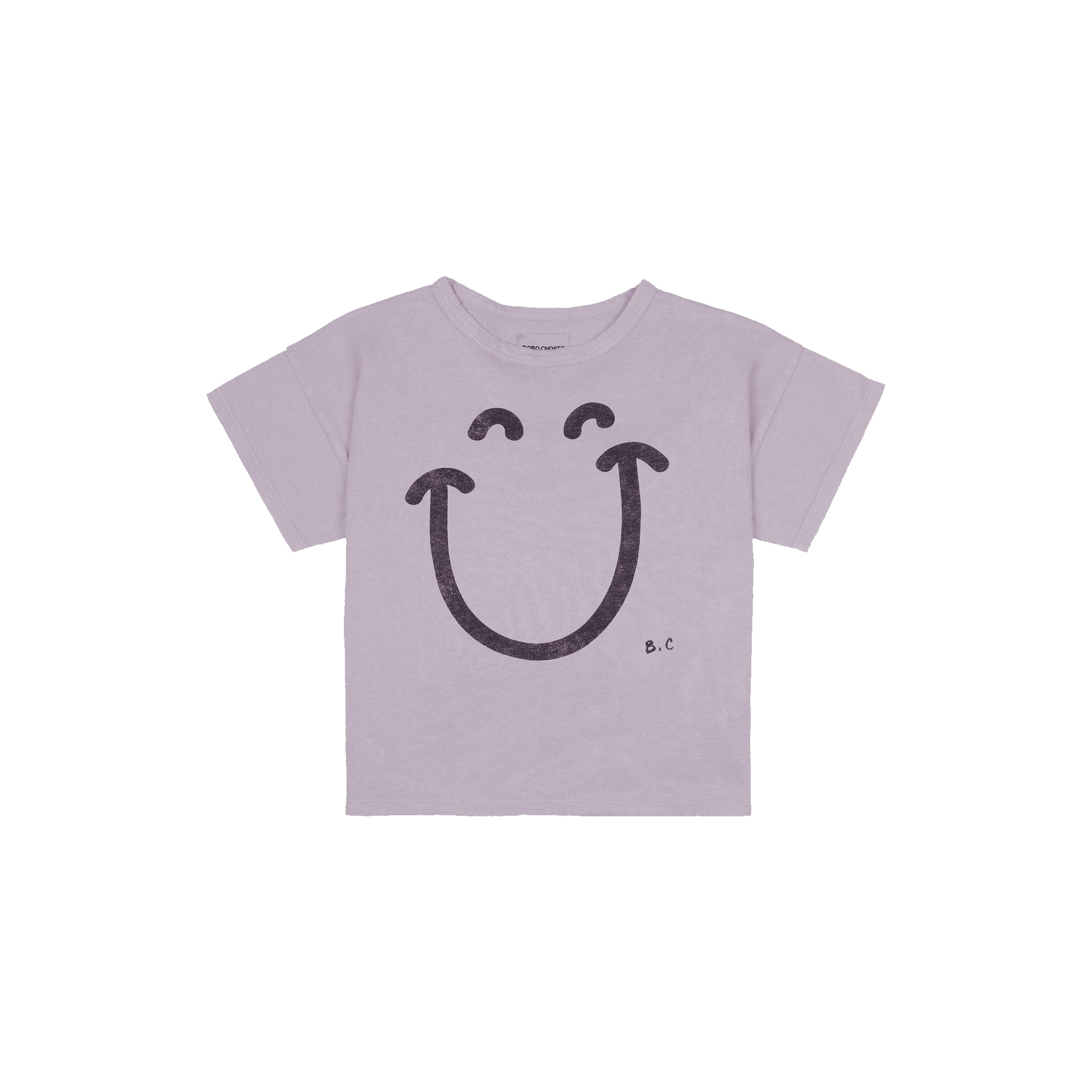 Boys Lavender Smile Cotton T-Shirt