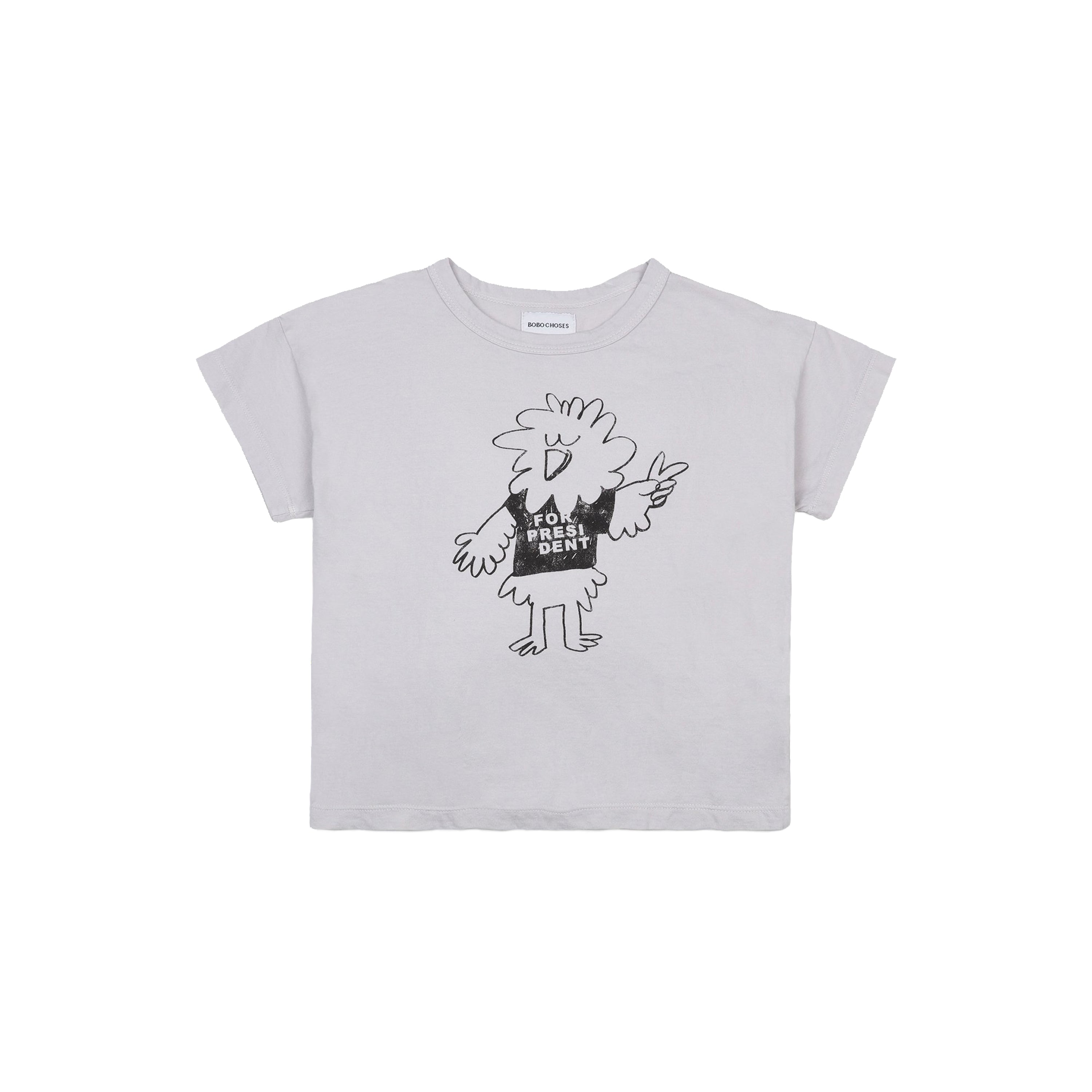 Boys & Girls Grey Bird Cotton T-Shirt