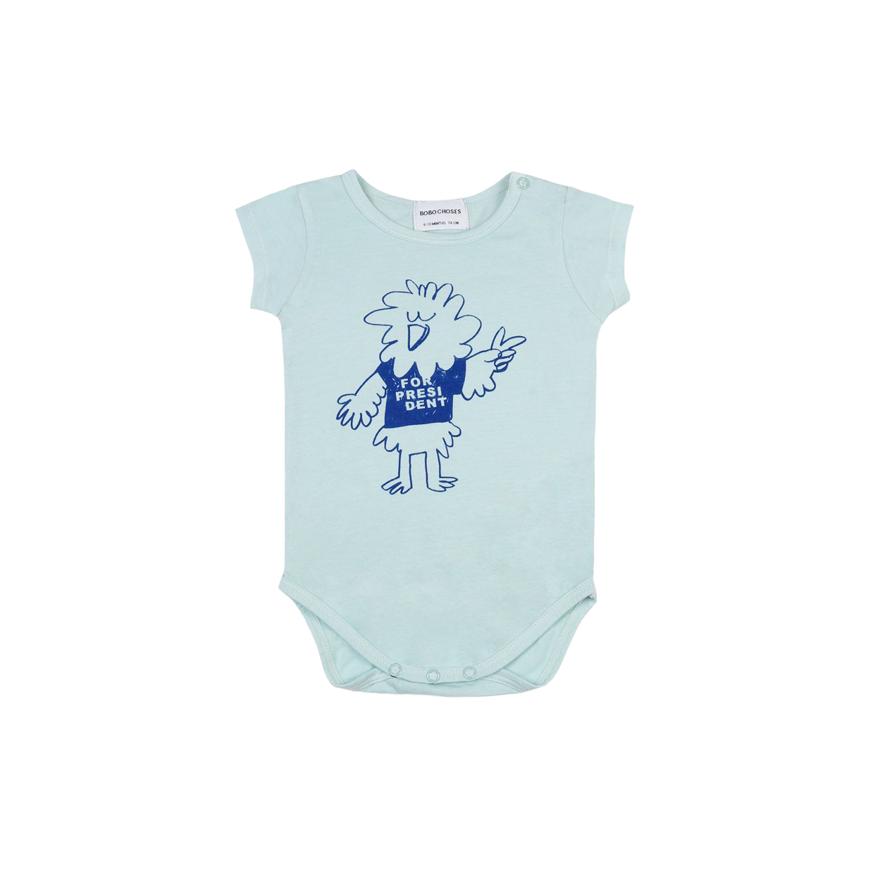 Baby Boys Green Bird Cotton Babysuit