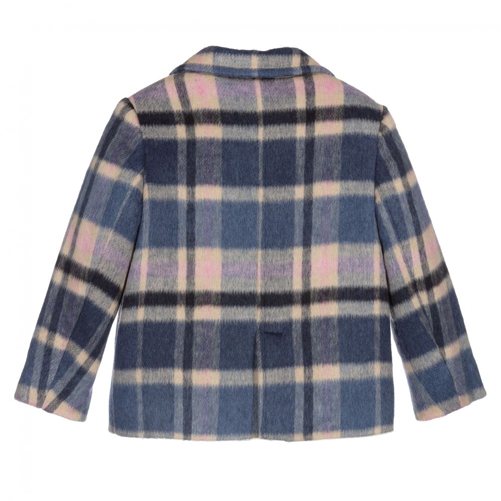 Boys & Girls Blue Check Coat