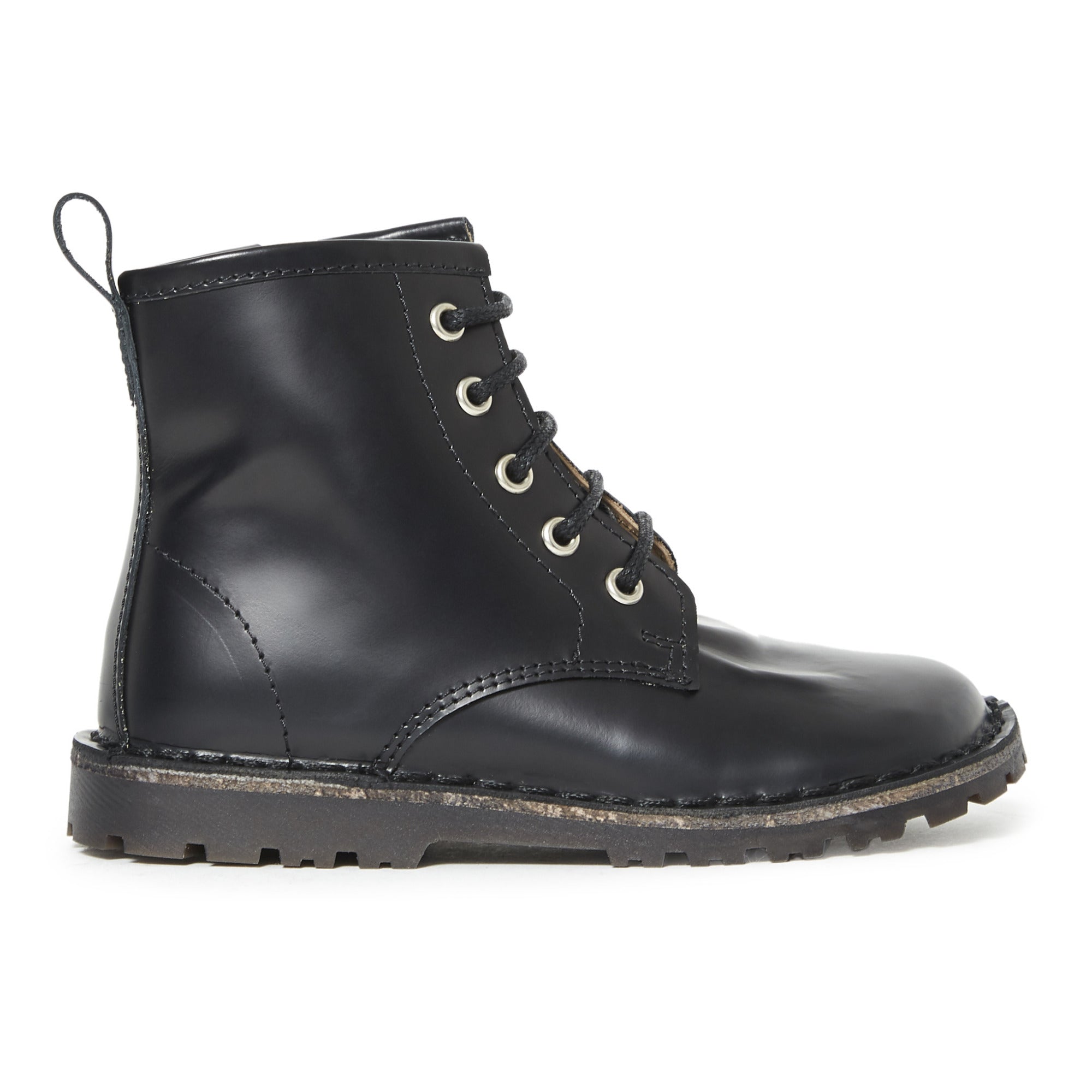 Boys & Girls Black Calf Skin Boots