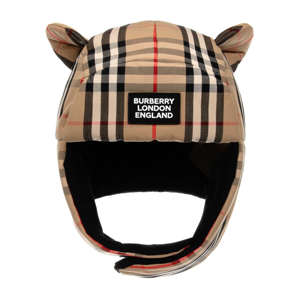 Boys & Girls Archive Beige Check Hat