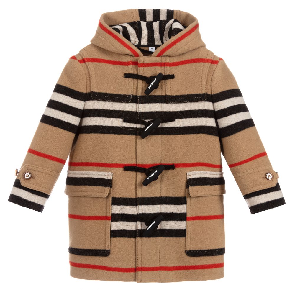 Boys Archive Beige Virgin Wool Coat