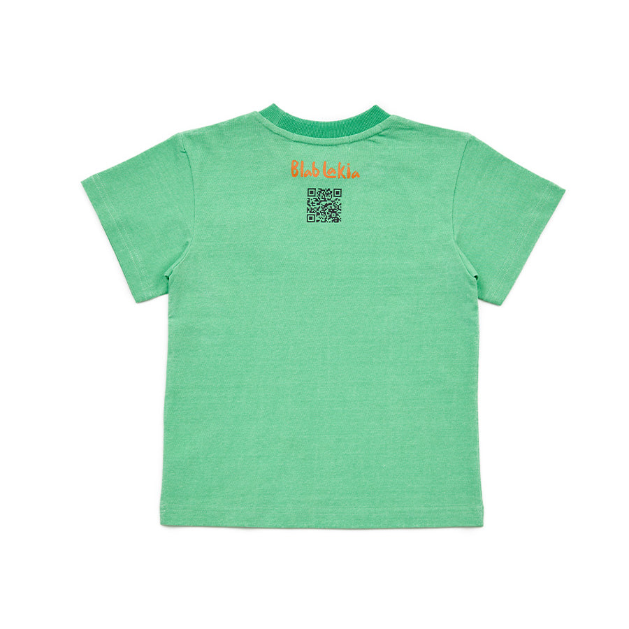 Boys & Girls Green Cotton T-Shirt