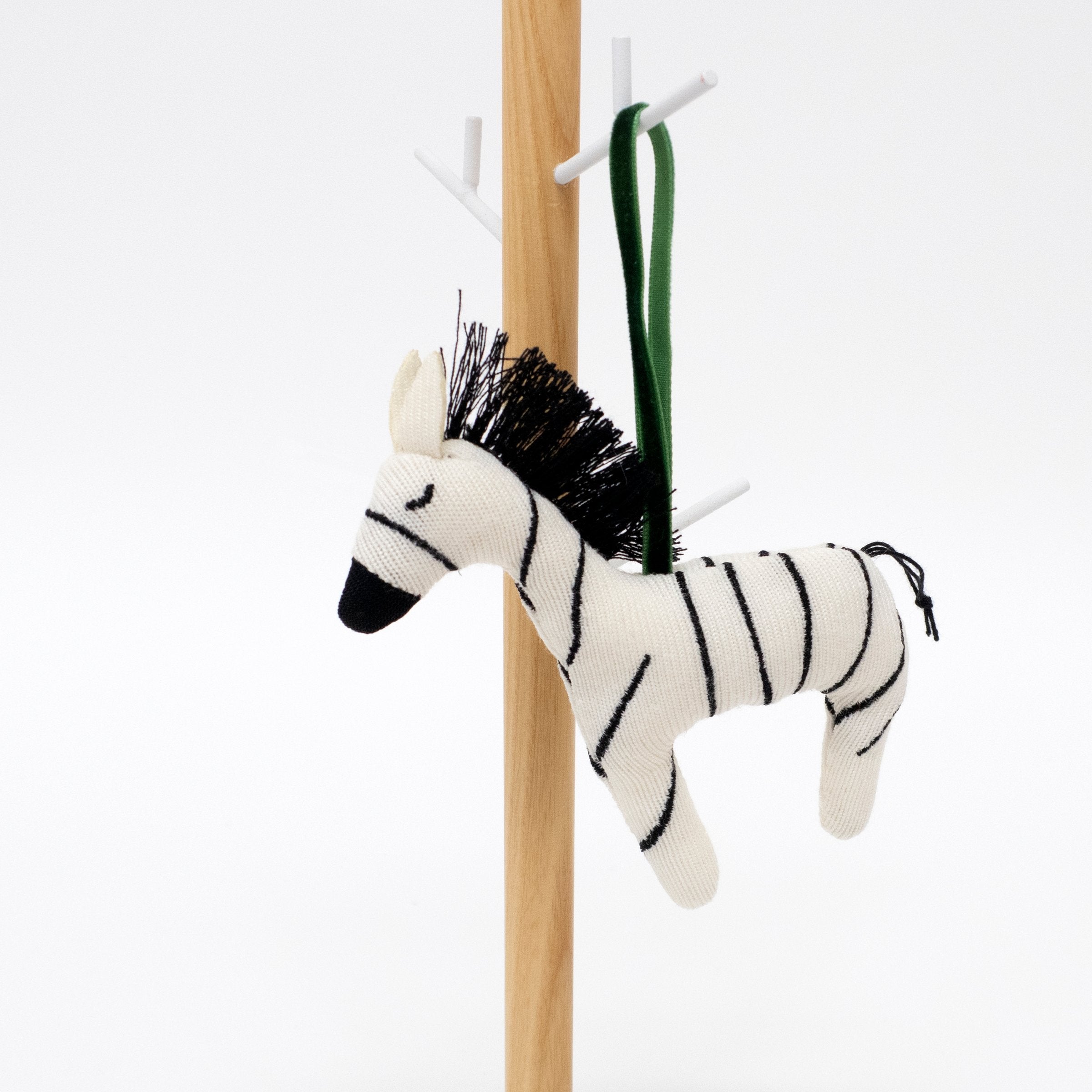 Knitted Zebra Tree Decoration