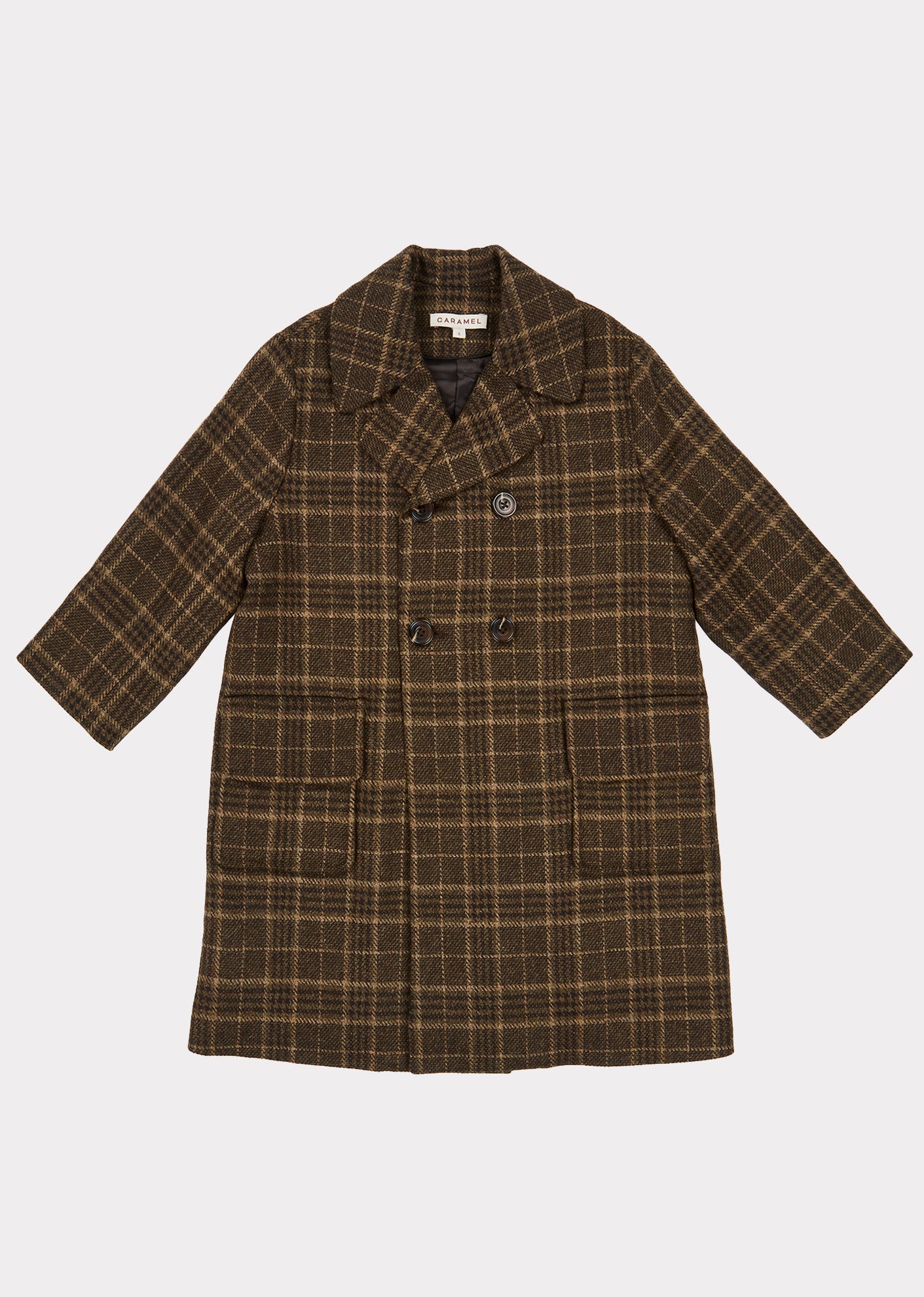 Boys & Girls Green Check Eagle Coat