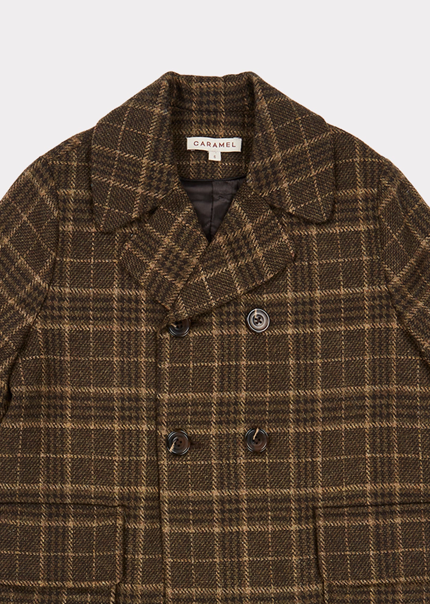 Boys & Girls Green Check Eagle Coat