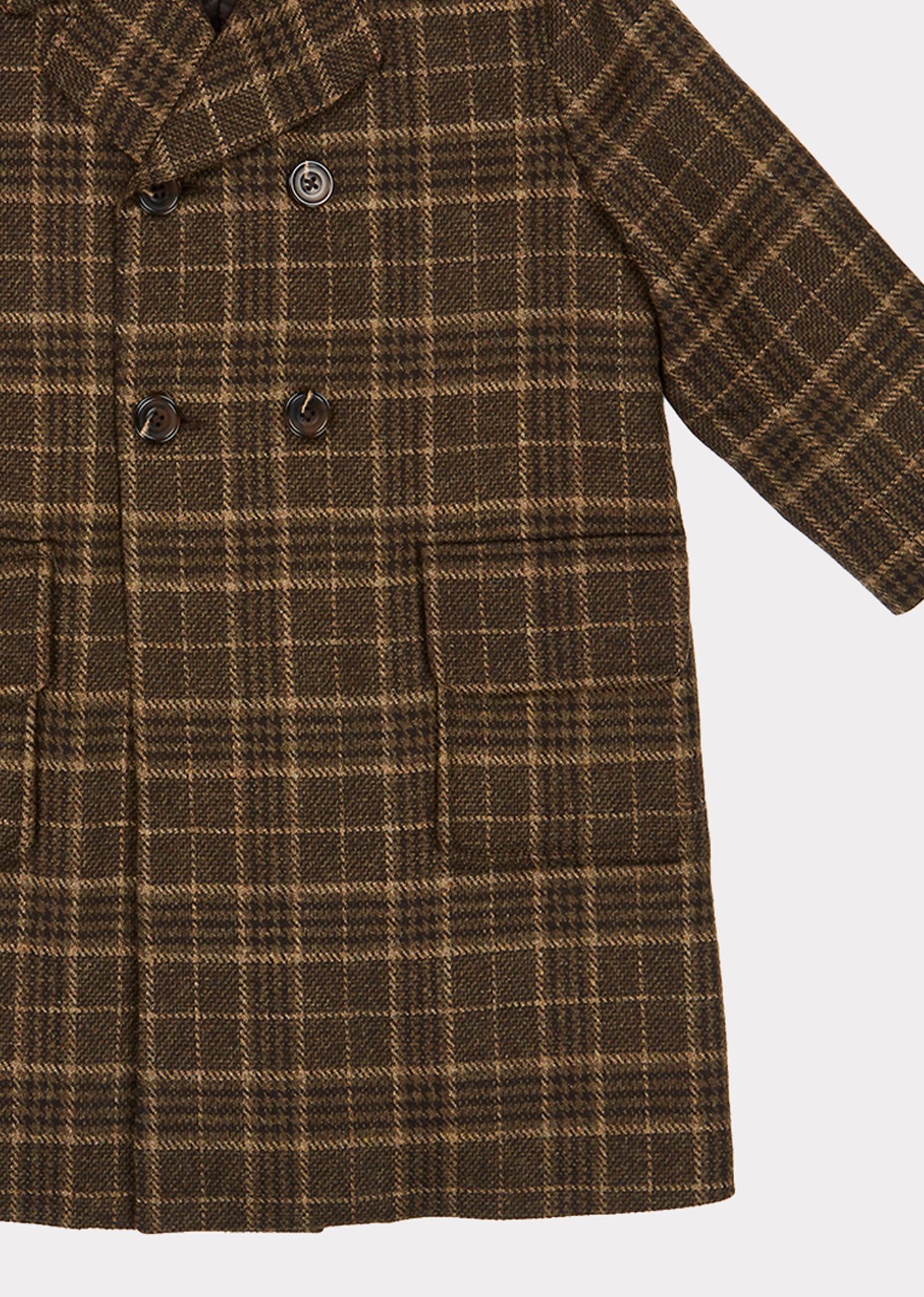 Boys & Girls Green Check Eagle Coat