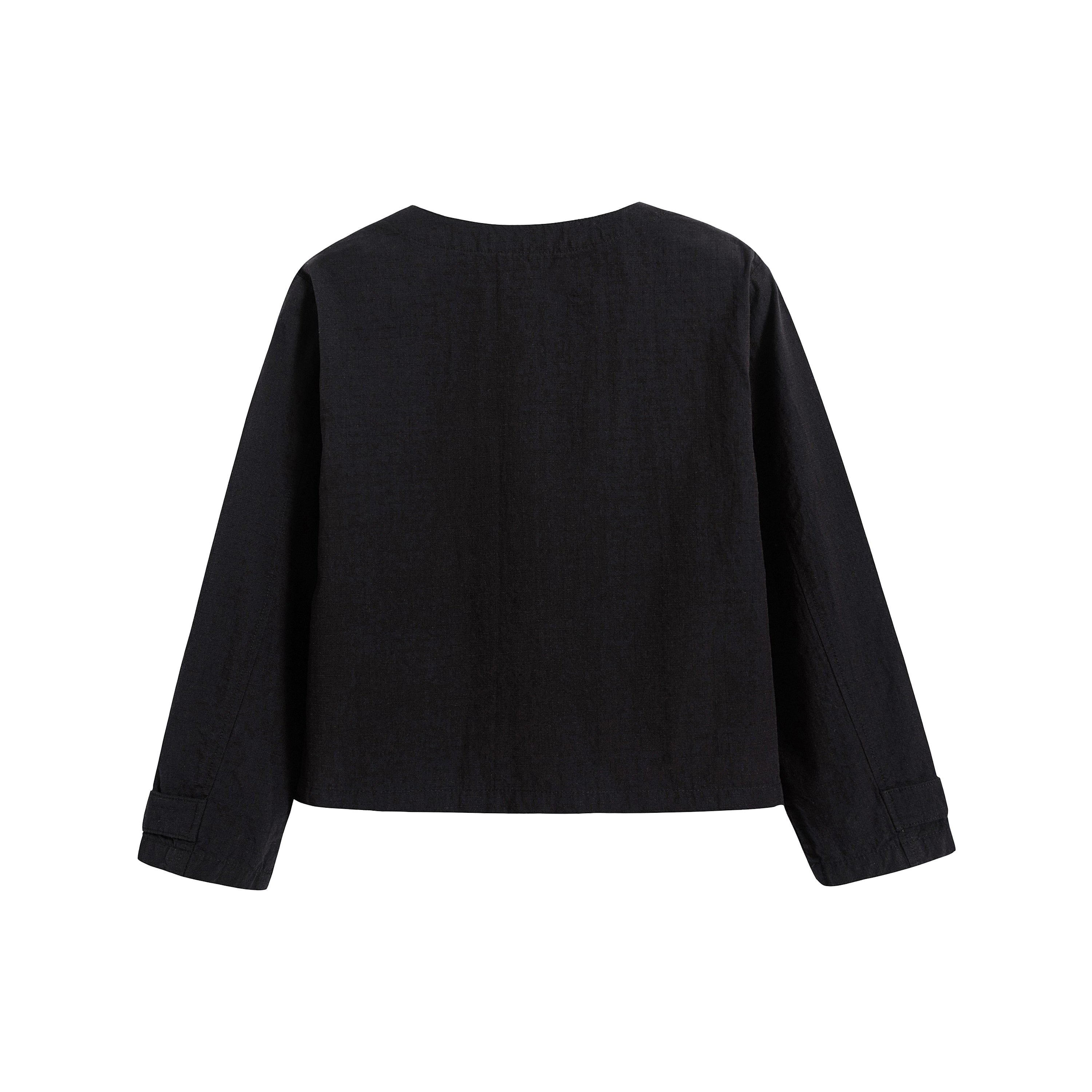 Boys & Girls Black Collarless Jacket