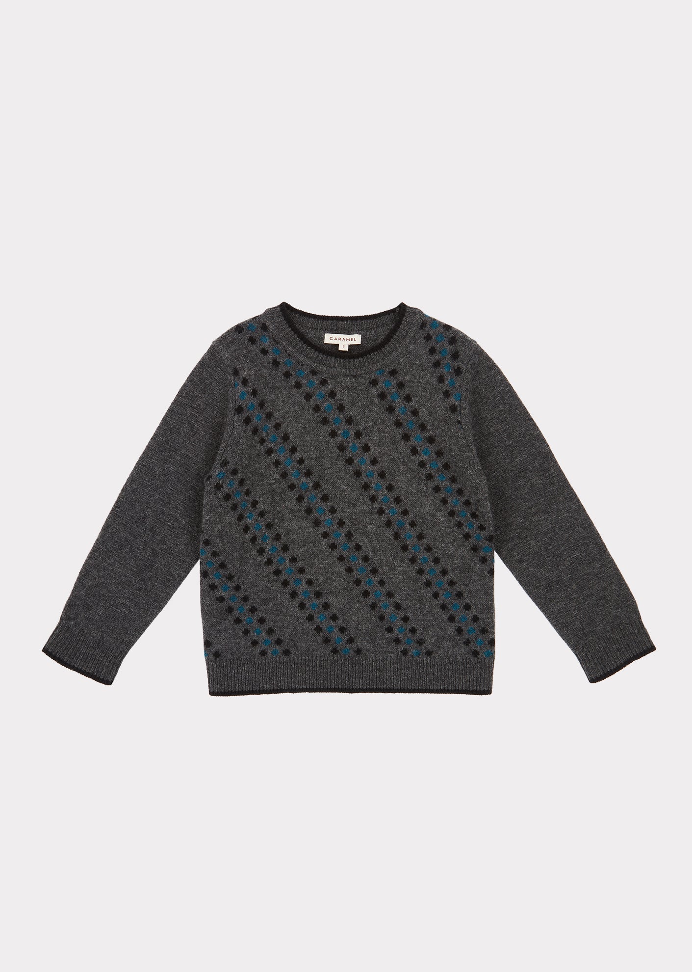 Boys Charcoal Egret Jumper